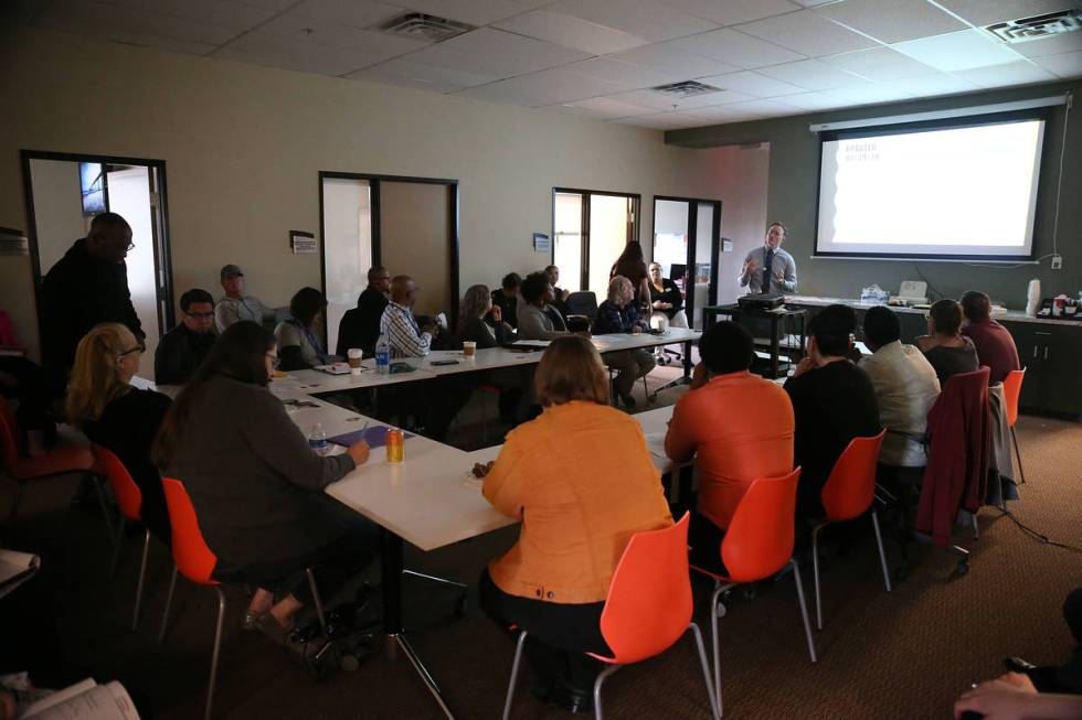 Dr. Chad Kingsley, regional trauma coordinator for the Southern Nevada Health District, speaks ...