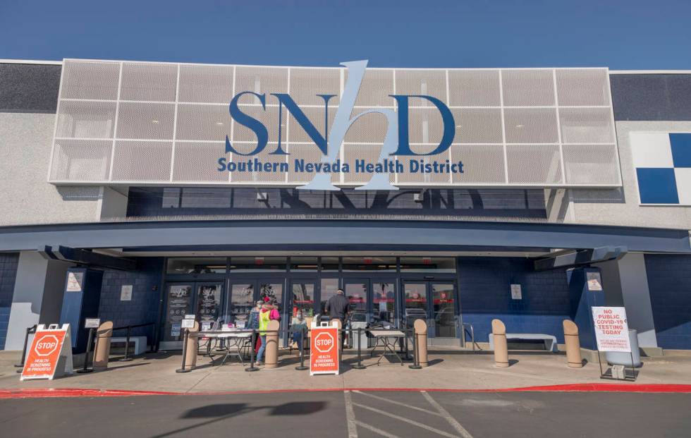 The Southern Nevada Health District is seen on Friday, March 27, 2020. (Elizabeth Page Brumley/ ...