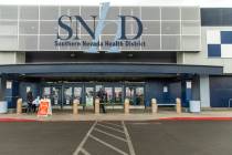 Exterior of the Southern Nevada Health District where those entering receive a quick screening ...