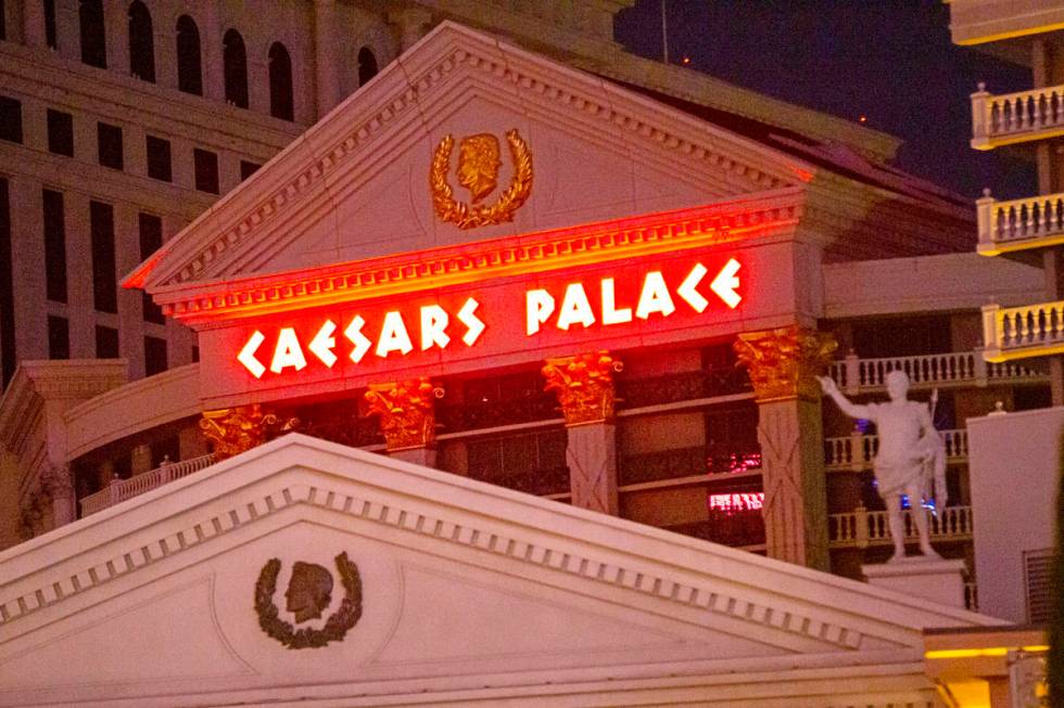 A view of Caesars Palace in Las Vegas on Thursday, April 2, 2020. Caesars Entertainment Corp. a ...