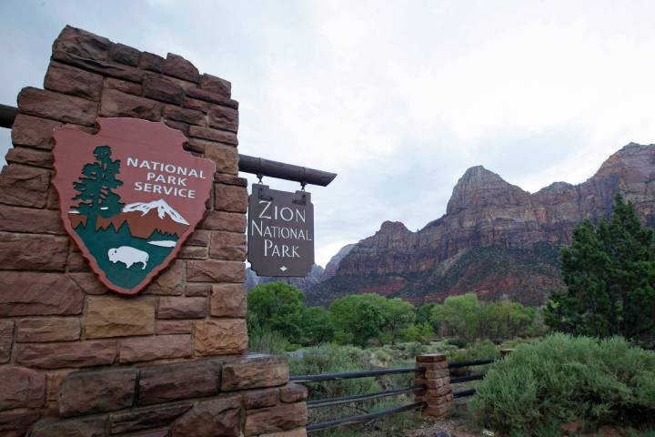 This Sept. 15, 2015, file photo, shows Zion National Park near Springdale, Utah. Zion National ...