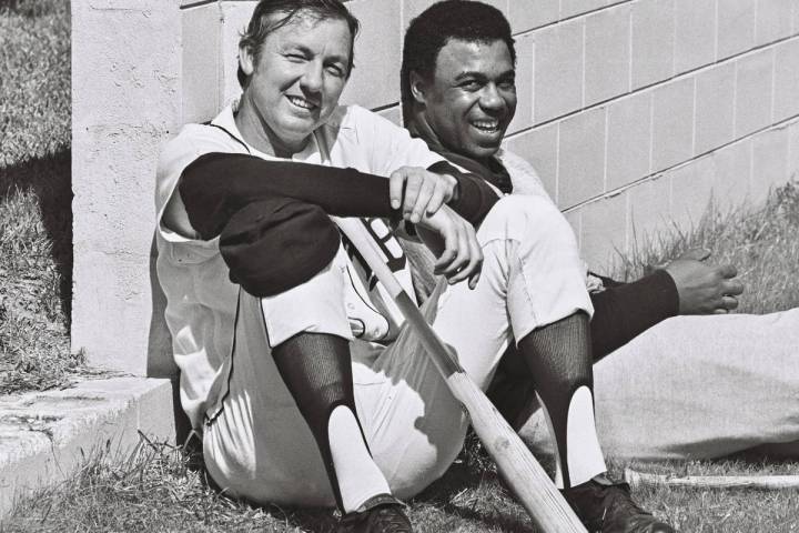 Al Kaline, left, shown during spring training with teammate Willie Horton, batted .297 with 3,0 ...