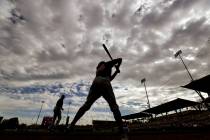 Cleveland Indians' Ernie Clement waits to bat during the ninth inning of a spring training base ...