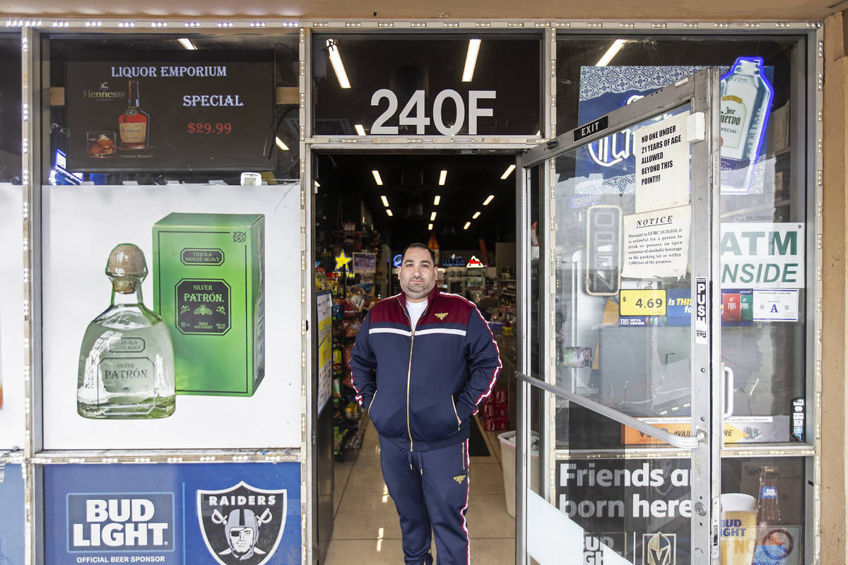 Operations manager Kevork Nersessian at Liquor Emporium on Tuesday, April 7, 2020, in Las Vegas ...