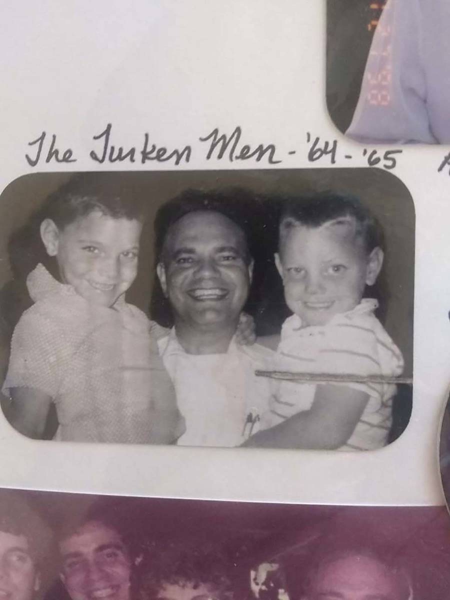 This 1960s photo shows WWII Army veteran Edward Turkin holding his two sons Jack (left) and Tod ...