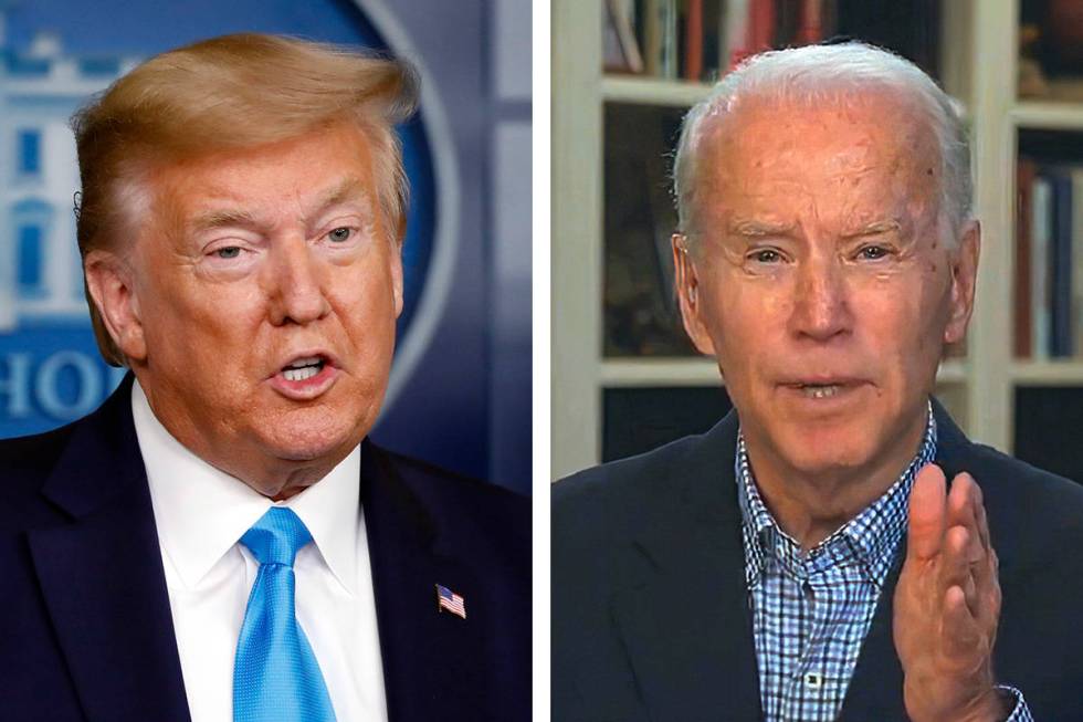 President Donald Trump, left, and former Vice President Joe Biden (AP file photos)