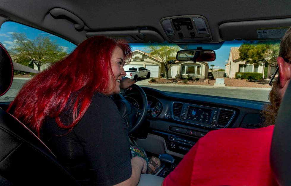 Veronica Coon, left, with husband Marty delivers more groceries during another supply drop with ...