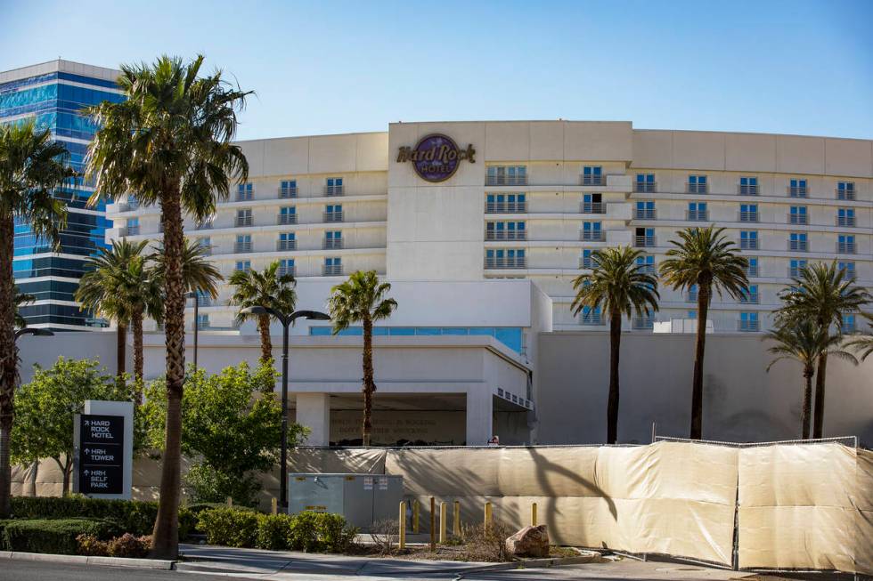 The Hard Rock Hotel in Las Vegas, Monday, April 13, 2020. (Rachel Aston/Las Vegas Review-Journa ...