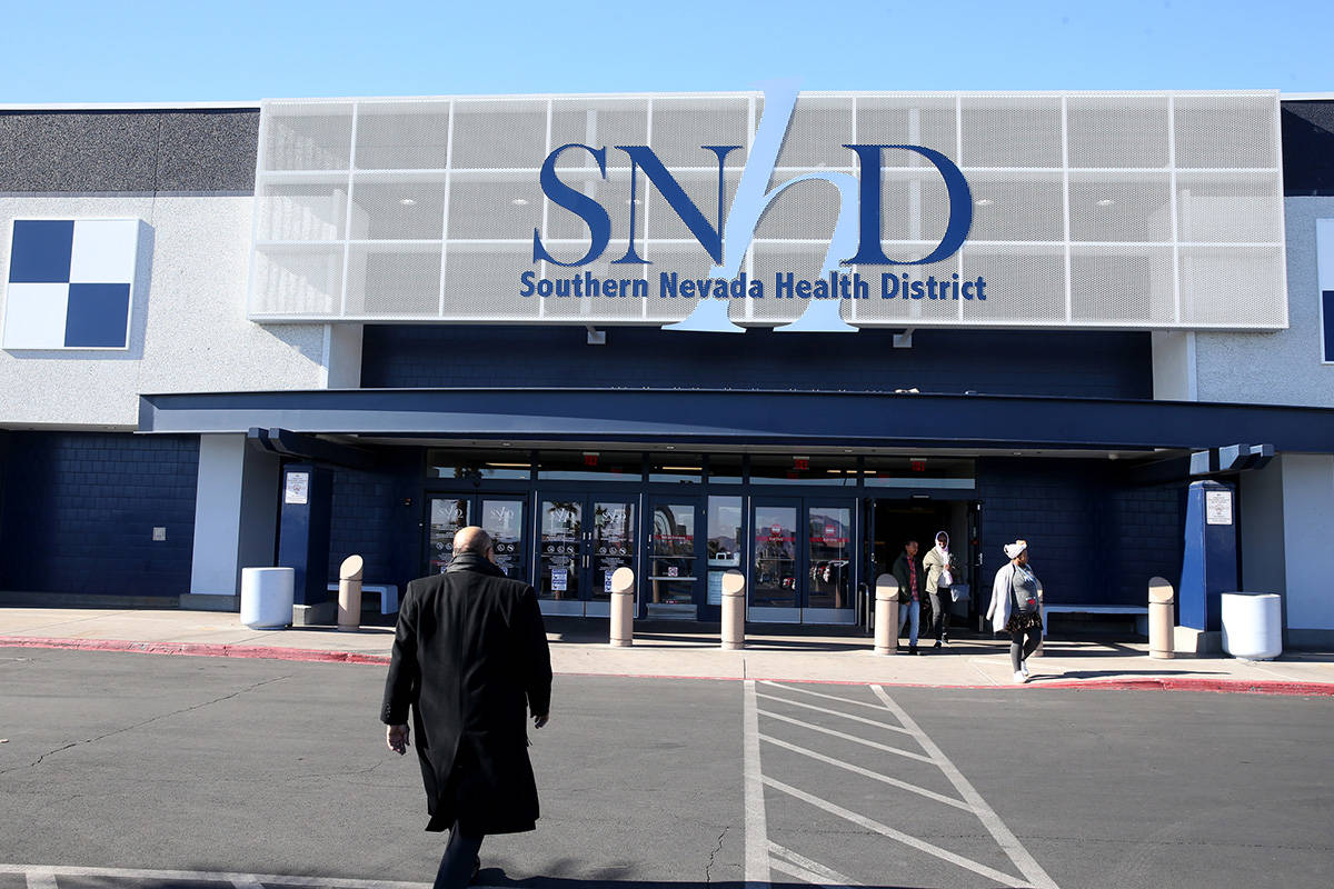 The Southern Nevada Health District at 280 S. Decatur Blvd. in Las Vegas. (K.M. Cannon/Las Vega ...