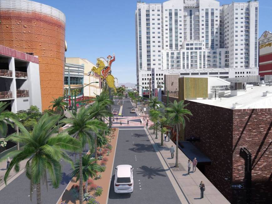 An artist rendering of what Las Vegas Boulevard will look like following a three year, $125 mil ...