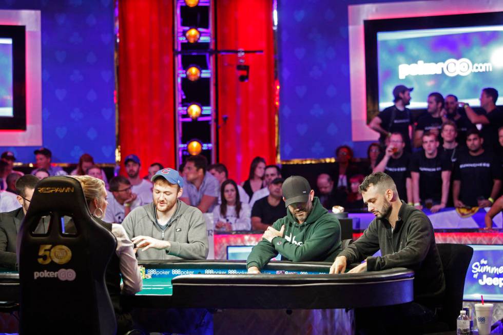 The second day of the main event final table at the World Series of Poker tournament at the Rio ...
