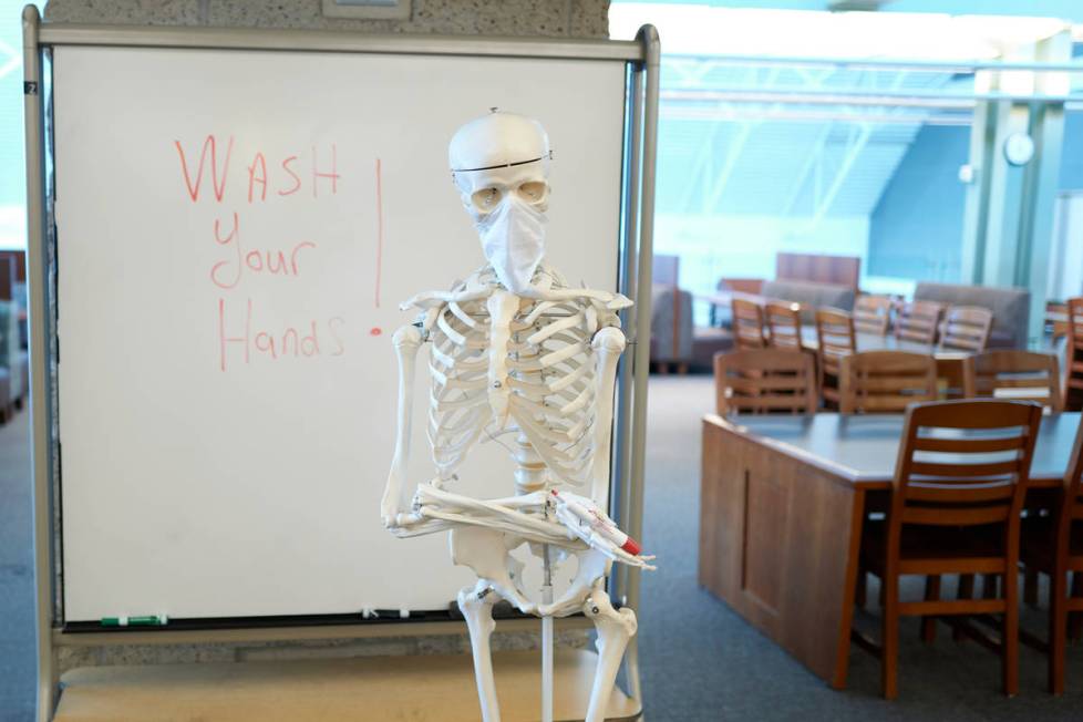 Mandy says to wash your hands often. (Aaron Mayes/UNLV Special Collections)