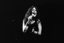 Folk-rock singer Janis Joplin performs in Dec. 1969 at an unknown location. (AP Photo)