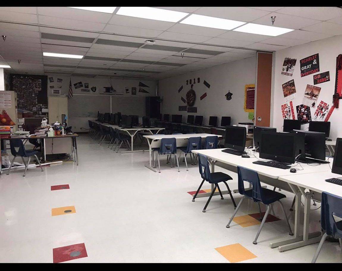 Shana Hyatt Stott took a photo of her classroom on the last day she was there before school bui ...