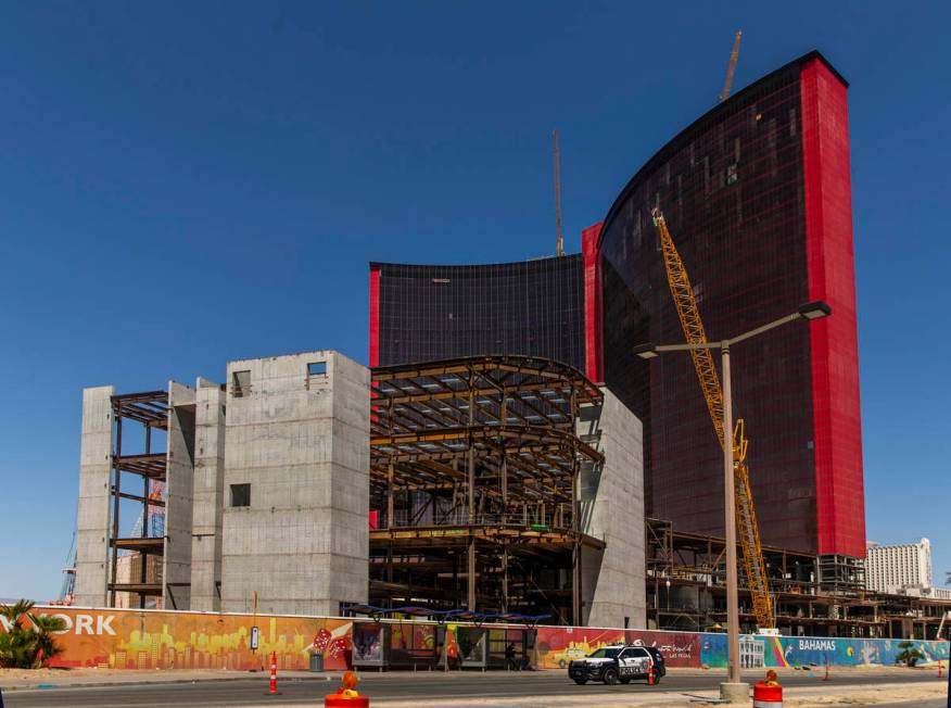 Construction continues on Resorts World on Tuesday, April 14, 2020 in Las Vegas. (L.E. Baskow/L ...