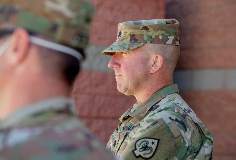 Lt. Col. Charles Dickinson of the 17th Sustainment Brigade is seen at Nevada Army National Guar ...