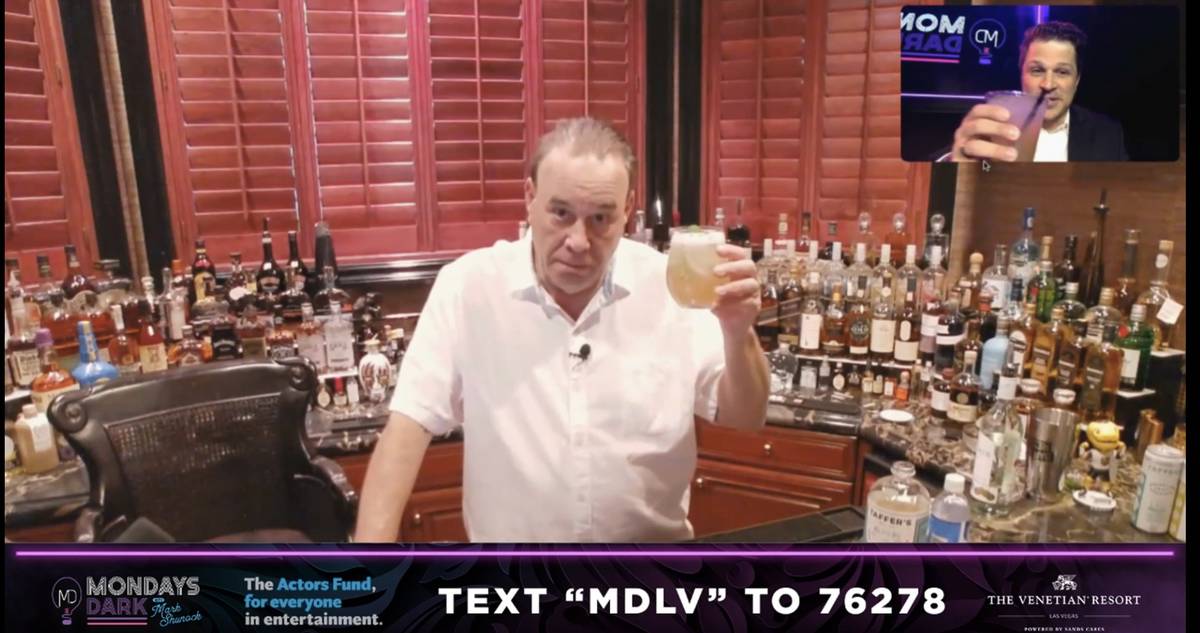 "Bar Rescue" star Jon Taffer is shown with Mark Shunock (inset) at the Mondays Dark Live Stream ...