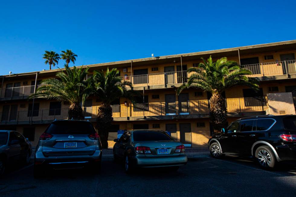 A view of Siegel Suites at Bonanza Road and Las Vegas Boulevard in Las Vegas on Tuesday, April ...