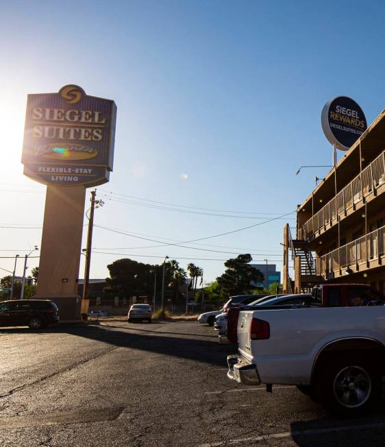 A view of Siegel Suites at Bonanza Road and Las Vegas Boulevard in Las Vegas on Tuesday, April ...