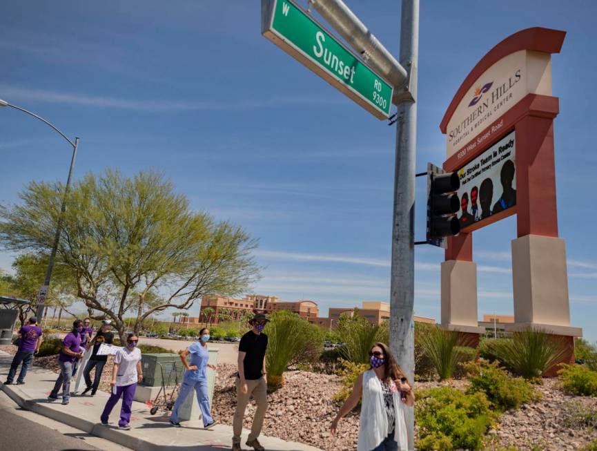 Local SEIU 1107 members honor other frontline health care workers and list demands for more pro ...