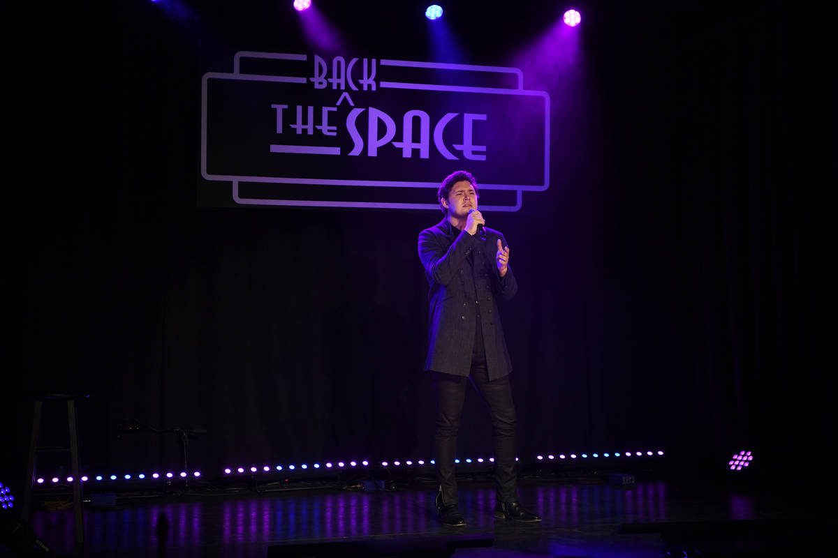 Daniel Emmet performs at the Mondays Dark Live Stream Telethon for the Actors Fund of Las Vegas ...