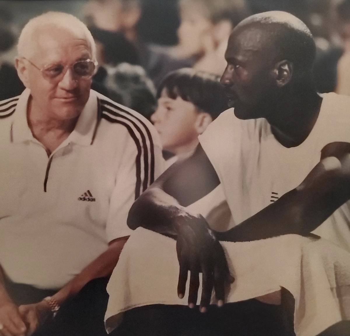 Jerry Tarkanian is shown with Michael Jordan in this undated photo. (Freddie Glusman)
