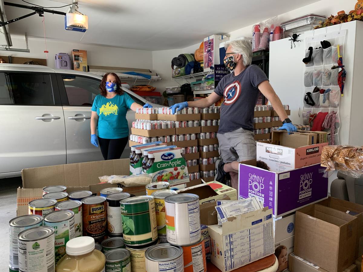 Allegiant team members donated a van full of crackers, cookies and assorted snack foods, sodas ...