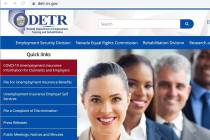 The websites of Nevada Department of Employment, Training, and Rehabilitation and JobConnect wi ...