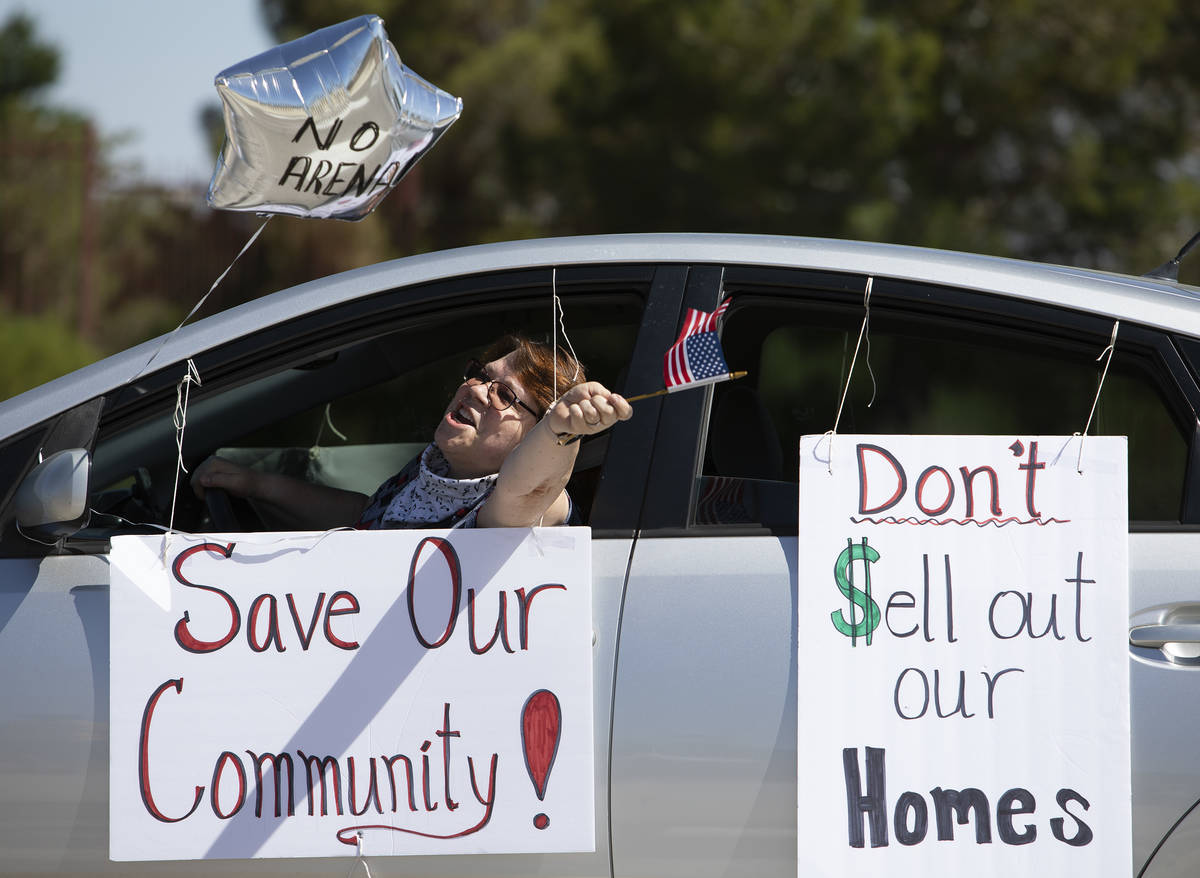 The Henderson Coalition for Responsible Government and neighbors of the possible hockey arena p ...