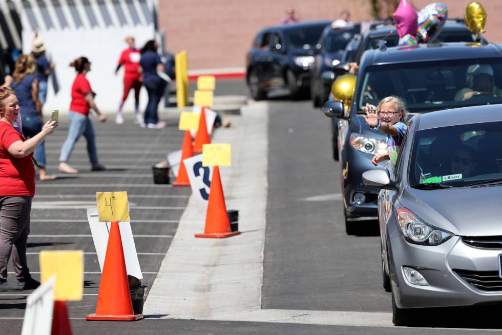 Legacy Traditional School Southwest fifth grader Skyler Milner, 11, during an appreciation para ...