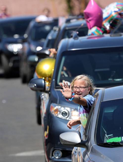 Legacy Traditional School Southwest fifth grader Skyler Milner, 11, during an appreciation para ...