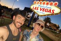 Country artist Chase Brown and guitarist Glen McCallum are shown at the Welcome to Las Vegas Si ...