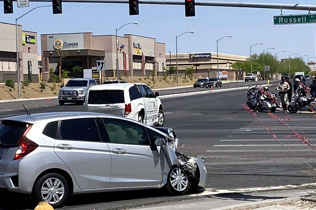 One person was died after a crash at Russell and Fort Apache roads on Thursday, May 7, 2020. (G ...