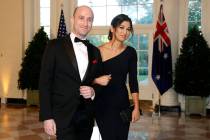 President Donald Trump's White House Senior Adviser Stephen Miller and Katie Waldman, now Mille ...