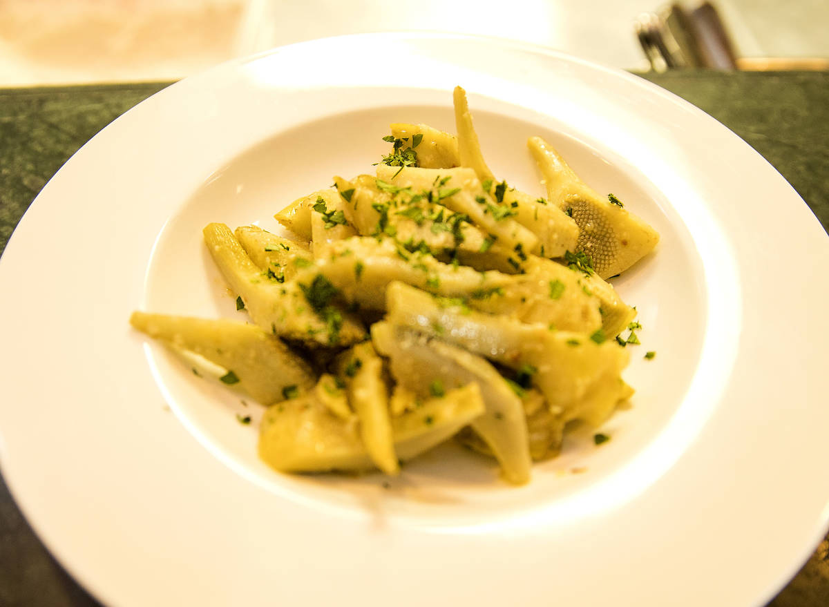 Peppers and mozzarella with pasta for diners at D'Agostino's Trattoria on Mother's Day Sunday, ...