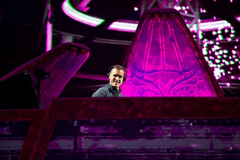 American DJ Kaskade performs on day one of the Electric Daisy Carnival at the Las Vegas Motor S ...
