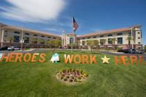 St. Rose Dominican Hospital's San Martin campus at 8280 W. Warm Springs Road is photographed on ...