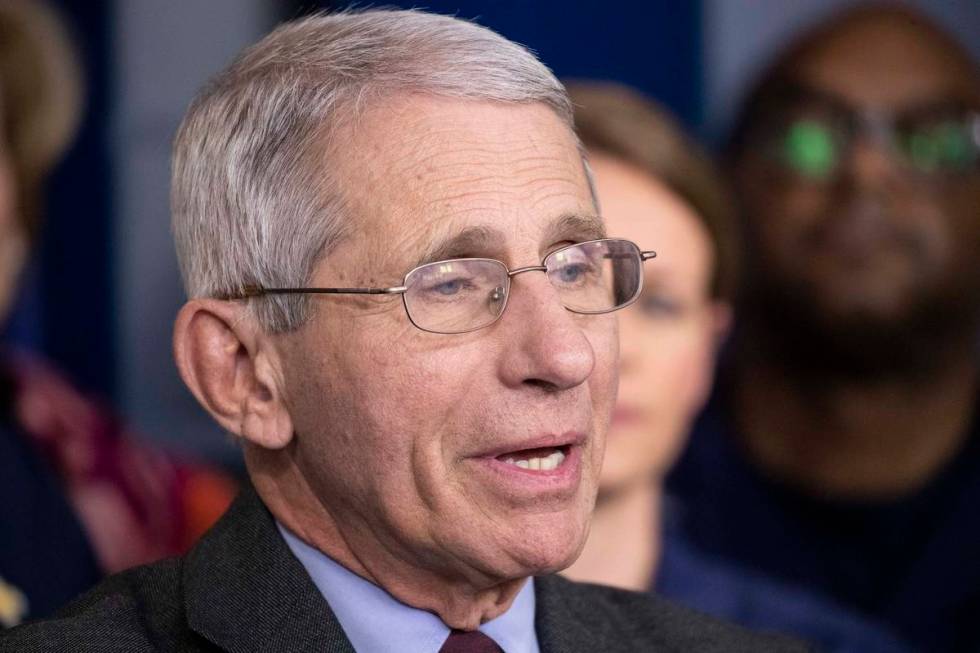 Dr. Anthony Fauci, director of the National Institute of Allergy and Infectious Diseases, speak ...