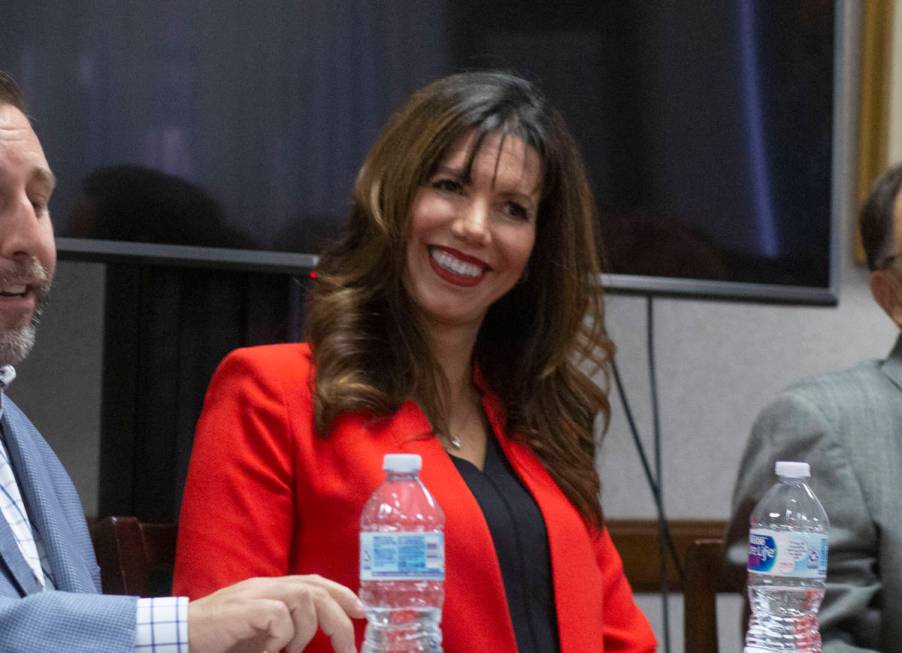 UNLV athletic director Desiree Reed-Francois partakes in a panel discussion regarding the effec ...