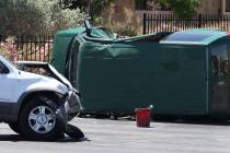 Las Vegas police are investigating a rollover crash at the intersection of Eastern Avenue and S ...