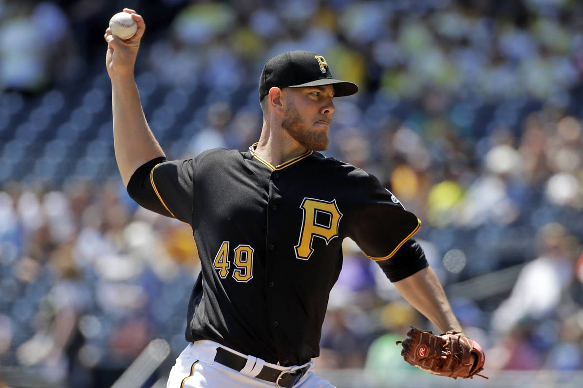 Pittsburgh Pirates starting pitcher Nick Kingham delivers during the first inning of a baseball ...