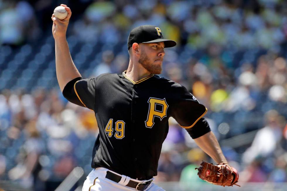 Pittsburgh Pirates starting pitcher Nick Kingham delivers during the first inning of a baseball ...
