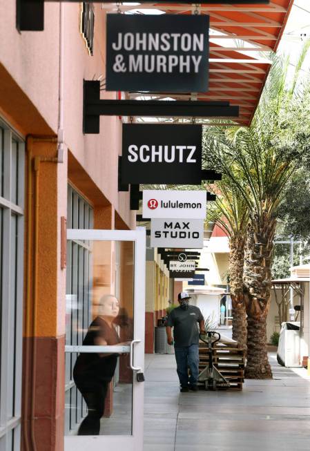 Deliveries continue to arrive at the Las Vegas North Premium Outlets as seen during a media tou ...