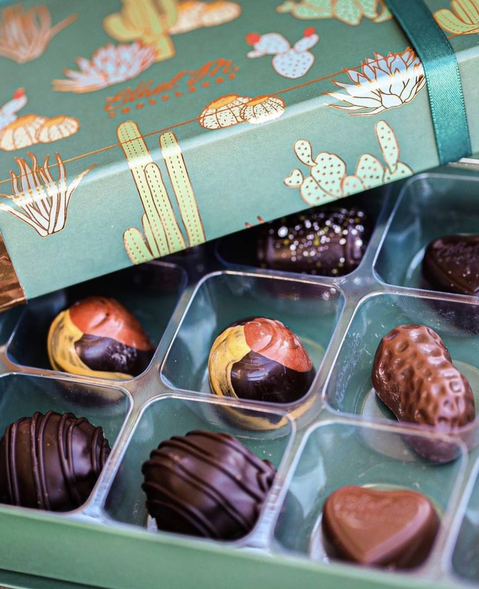 A sample virtual-tasting box. (Ethel M Chocolates)