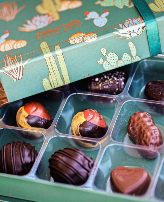 A sample virtual-tasting box. (Ethel M Chocolates)