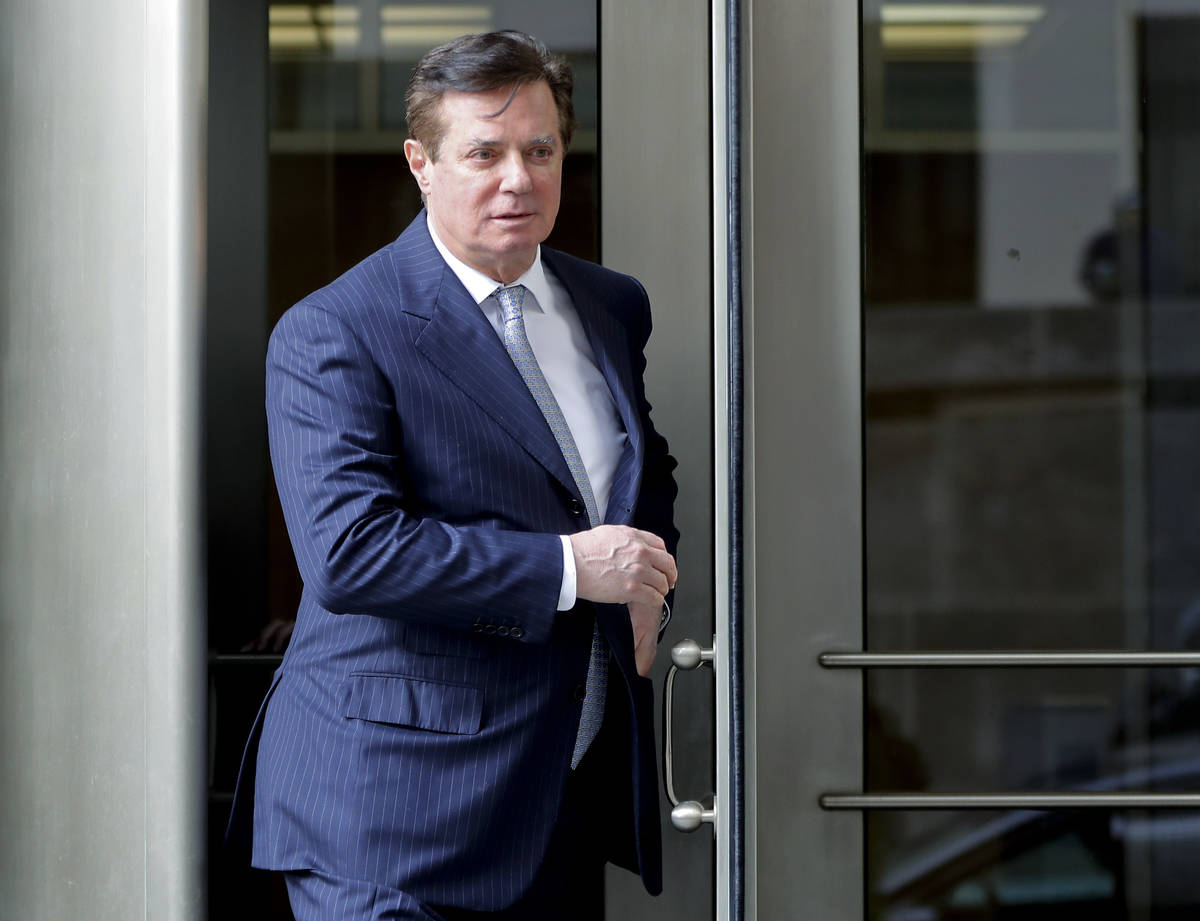 FILE - In this Feb. 14, 2018 file photo, Paul Manafort, President Donald Trump's former campaig ...