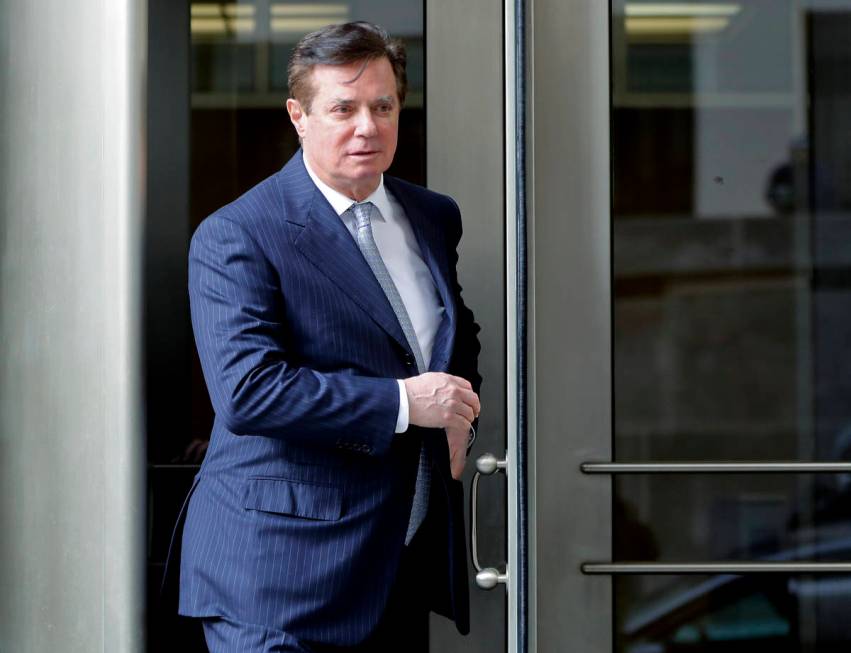 FILE - In this Feb. 14, 2018 file photo, Paul Manafort, President Donald Trump's former campaig ...