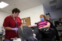 American Red Cross blood drives will be held around the Las Vegas Valley through May 31. Phlebo ...