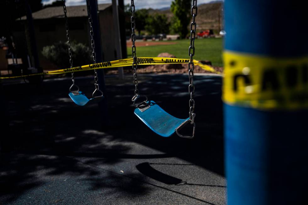 Blue Diamond Park remains closed on May 13, 2020, after recent complaints were filed about the ...