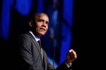 FILE - In this Dec. 12, 2018, file photo former President Barack Obama accepts the Robert F. Ke ...